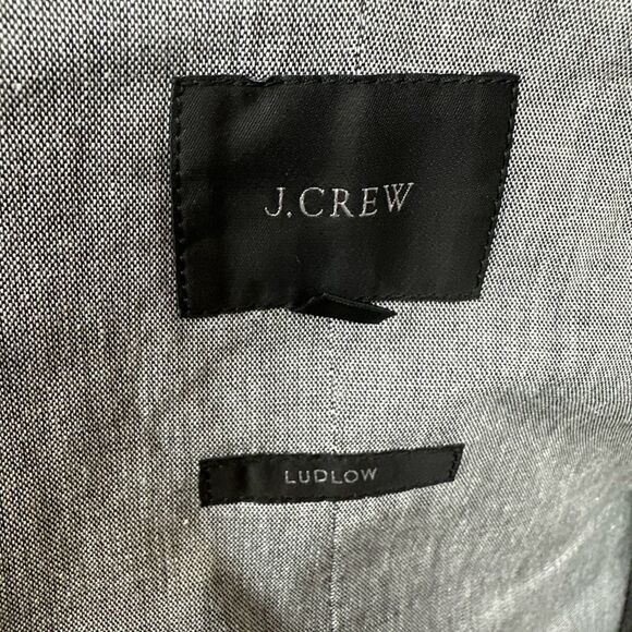 J.Crew‎ Grey Ludlow Somelos Cotton Blazer Men’s 44R Read - Picture 9 of 16